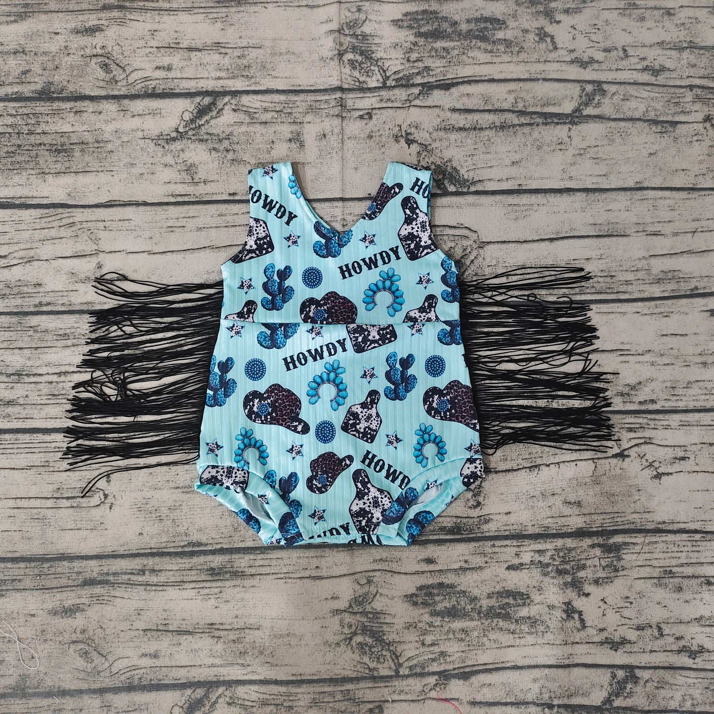 Leopard Tassel Baby Romper