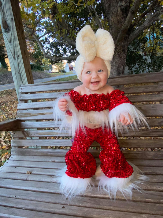 Christmas Sequined red suit