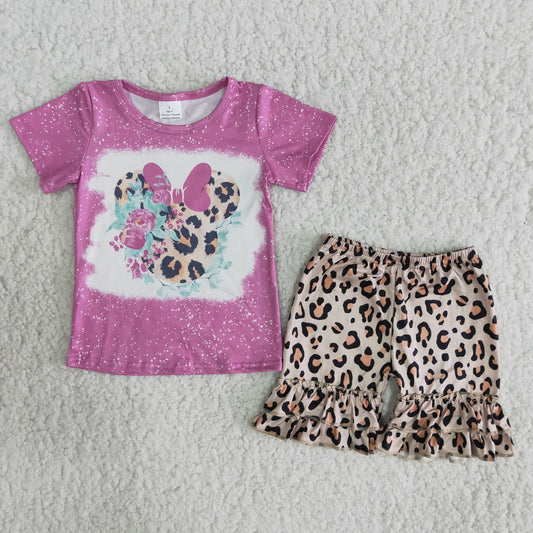 Purple Mickey Leopard summer set