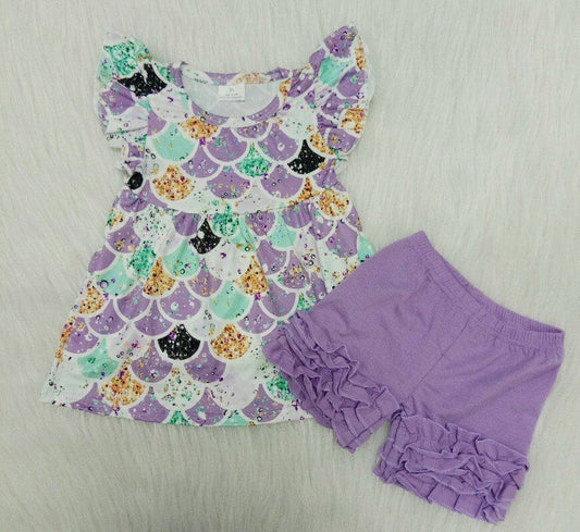 summer short Purple Boutique set