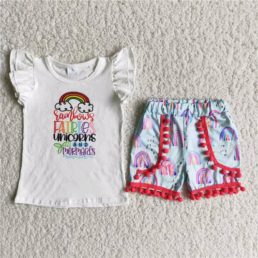 Rainbow summer girl set