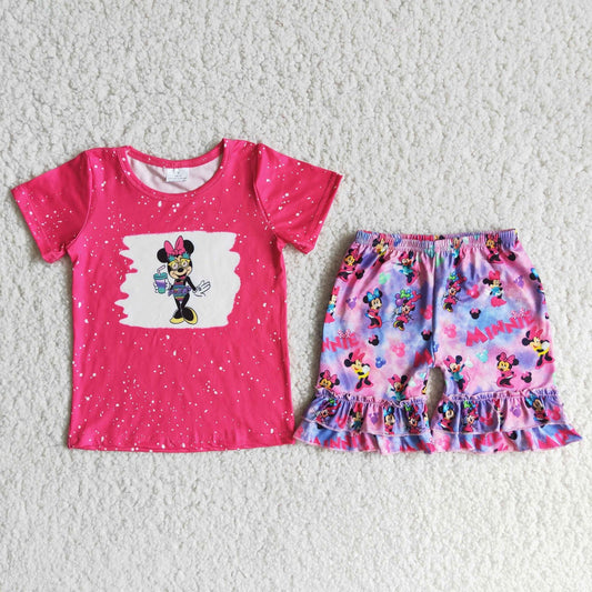 pink Cartoon Boutique summer set