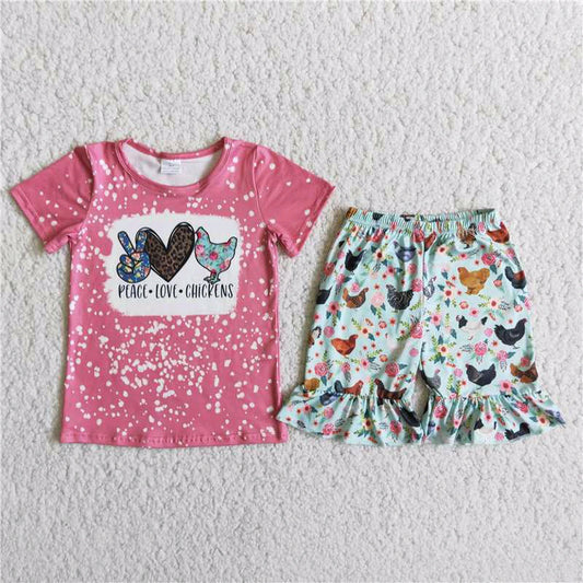 Pink chicken summer set