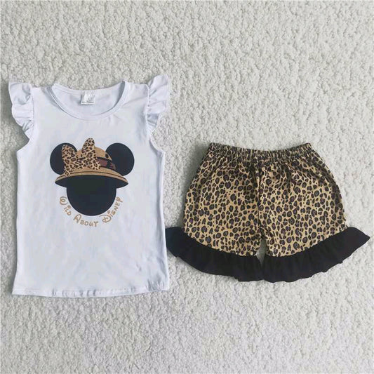 Mickey Mouse Leopard summer girl set