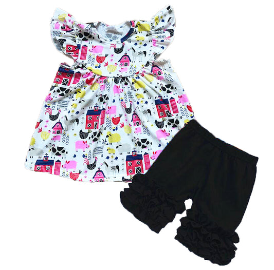 summer Black farm Boutique set