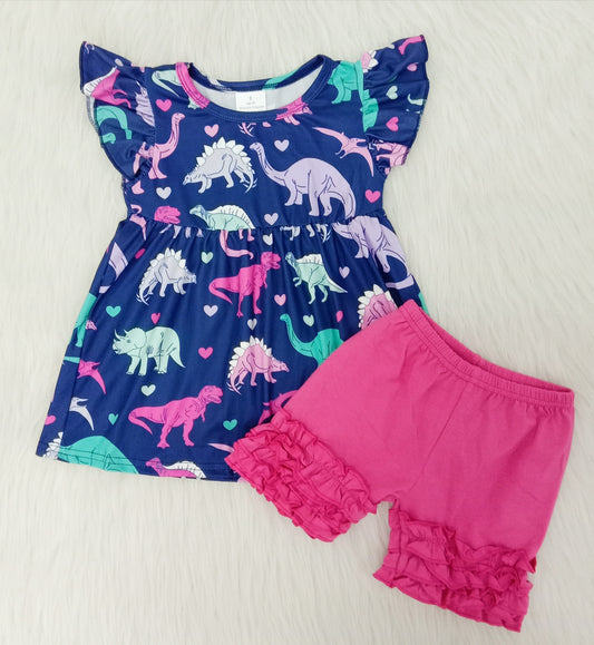 summer Dinosaur Boutique set