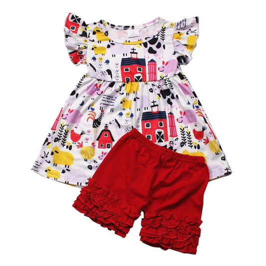 summer short farm Boutique set