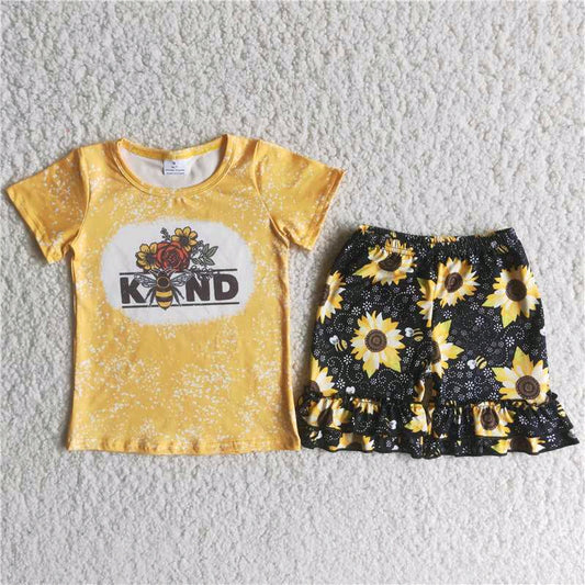 Sunflower yellow summer girl set