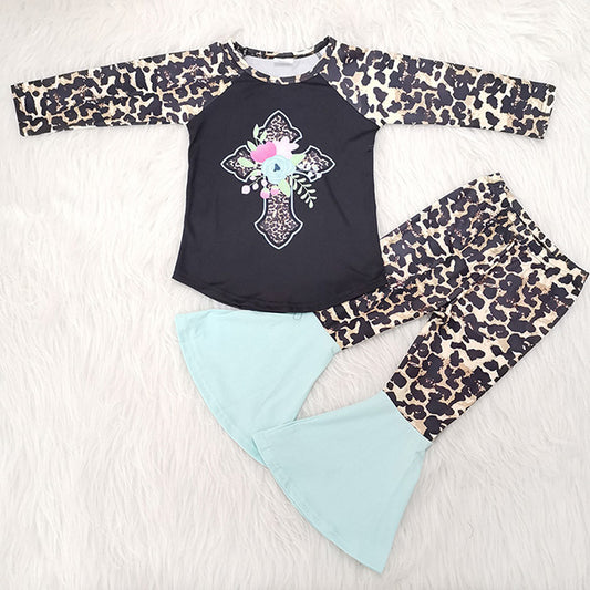 Boutique Black leopard girl suit