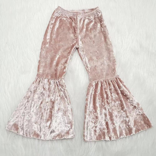 Pink Velvet bell pants