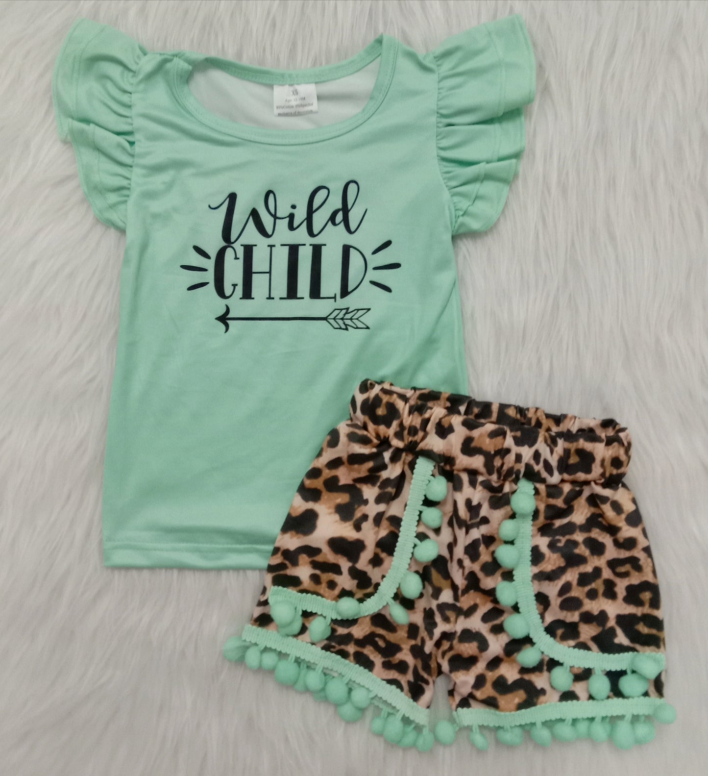 Green leopard Boutique summer  set