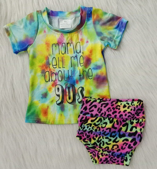 90's Leopard girls set Bummies