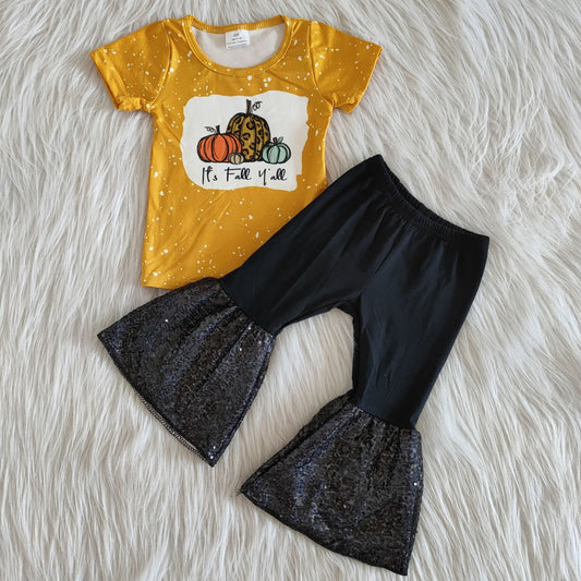 new design Halloween pumpkin  Boutique set