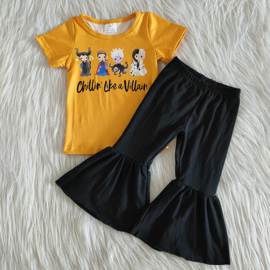 new design Halloween yellow  Boutique set