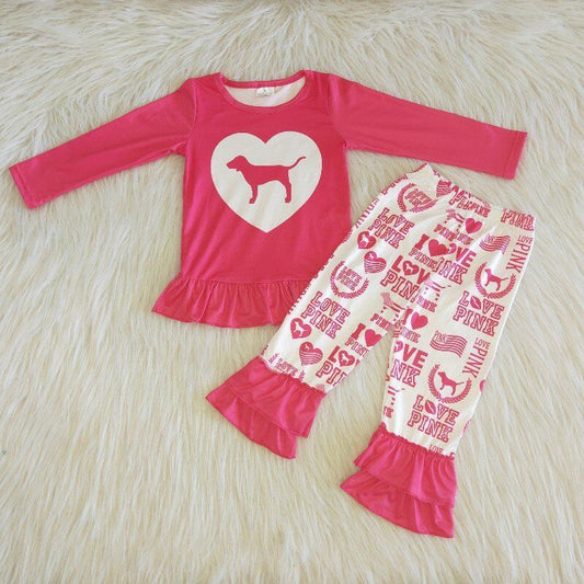 Boutique pink girl suit