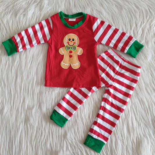 boy Christmas gingerbread  Boutique Pajamas