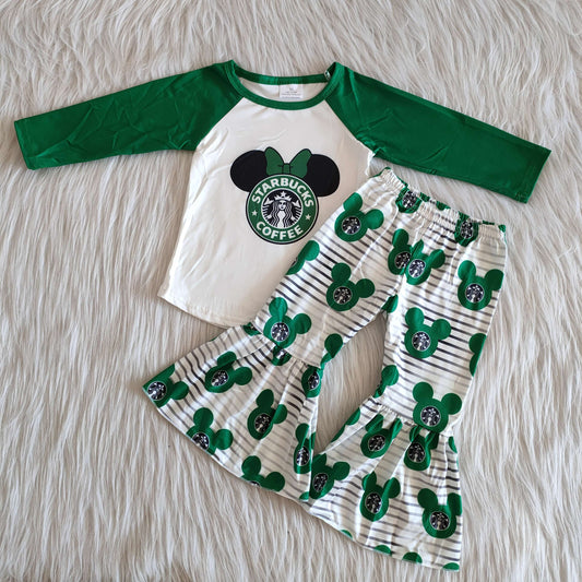 Boutique Cartoon green girl suit