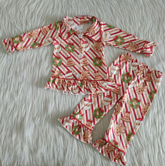 Christmas gingerbread girl pajamas