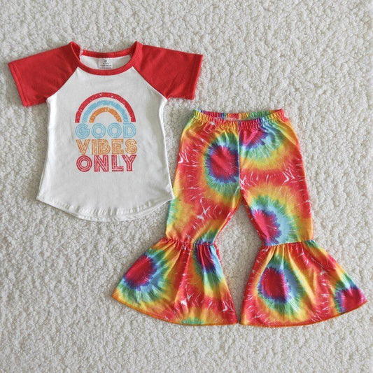 Rainbow red Boutique girl outfits