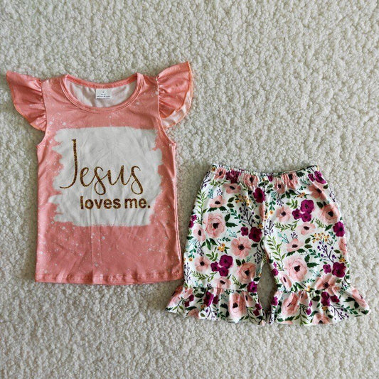 love me flowers Boutique summer  set