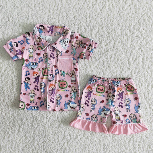 pink cartoon pajamas