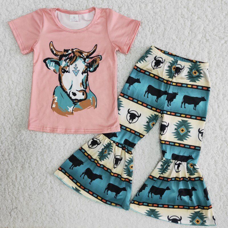 pink cow  Boutique girl outfits