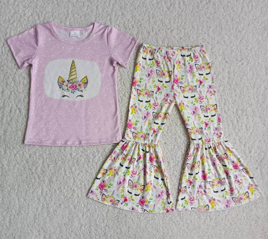 Pink unicorn girl suit