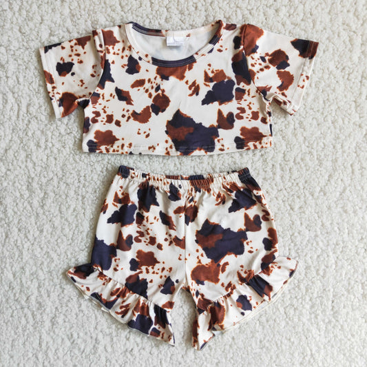 Leopard Ruffle Summer Girl Set