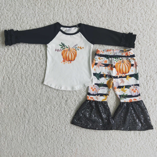 Halloween Boutique pumpkin Sequins pants