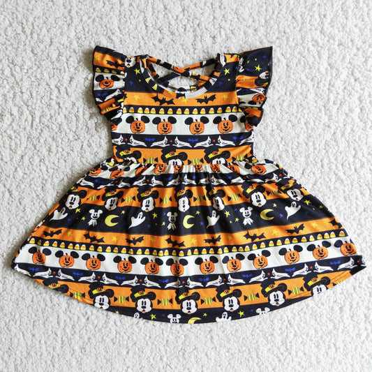 Halloween big skirt pumpkin so cute girls dress