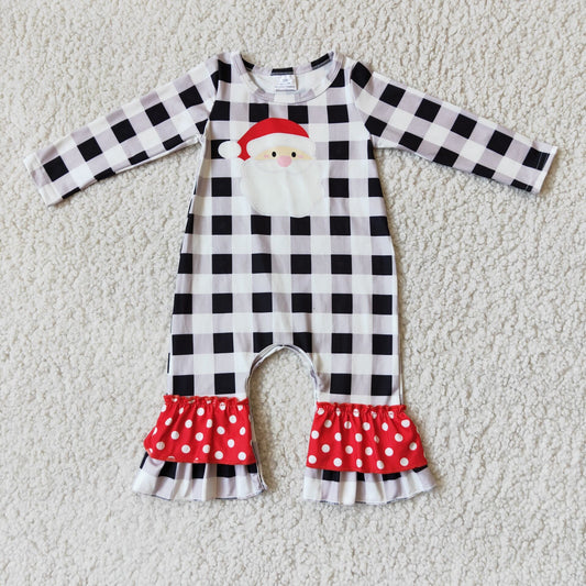 Boutique Santa Claus girls romper