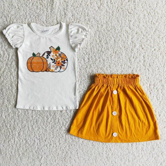 Halloween shirt with dress Girls Set