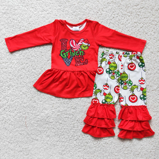 Red christmas girls set