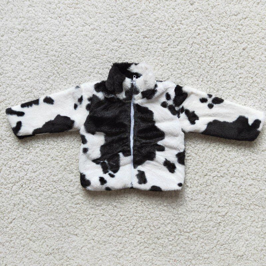 Black and white cow girls coat