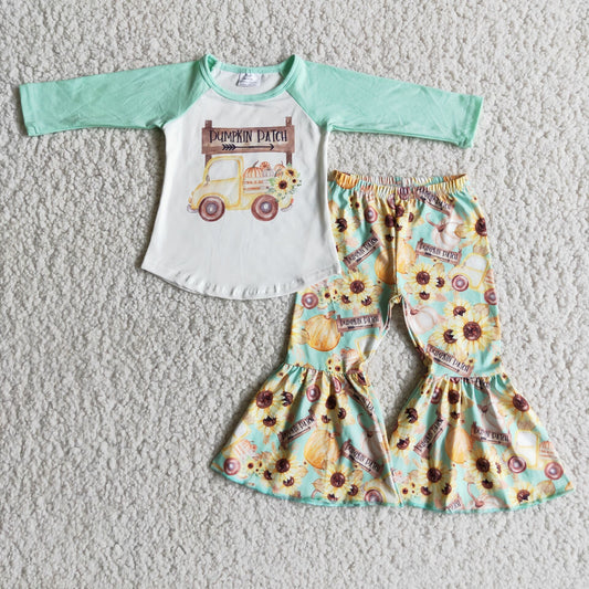 Boutique flower yellow  girls set