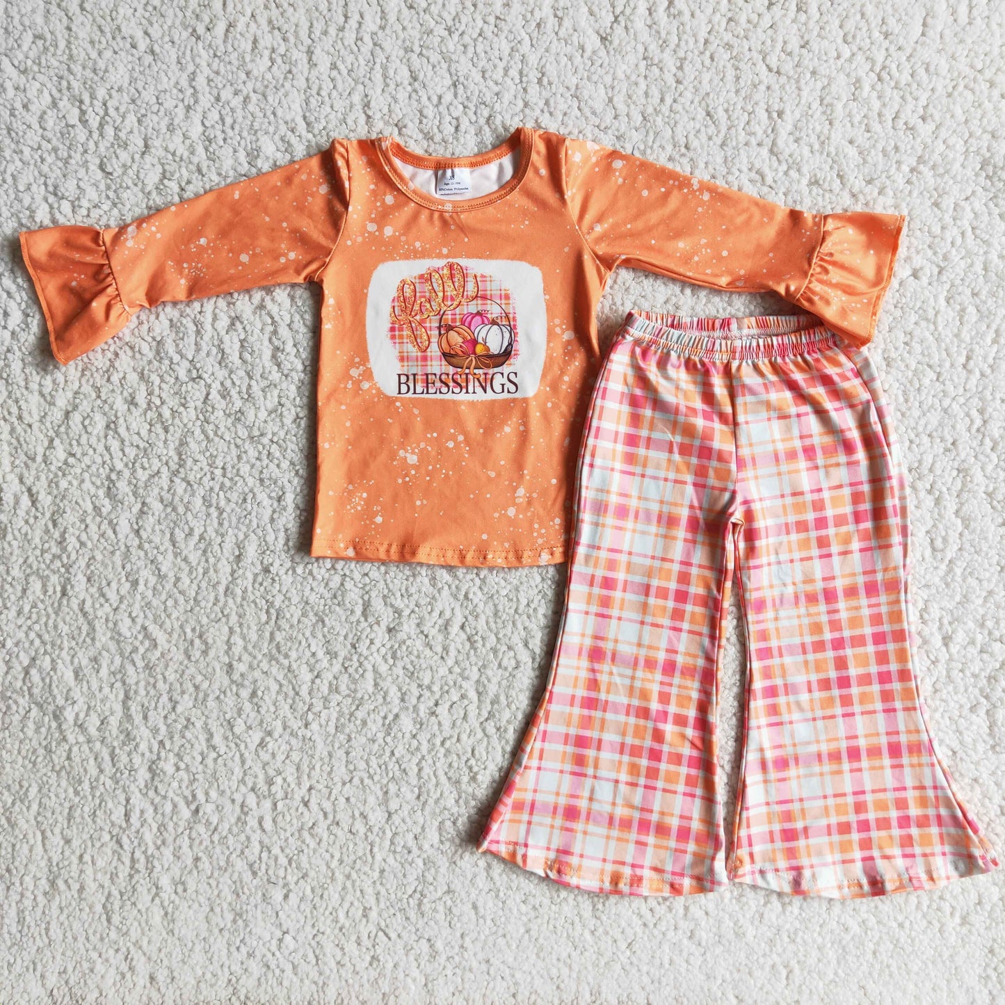 Orange pumpkin beautiful girl suit