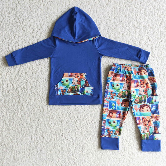 Blue cartoon Jogger Outfit