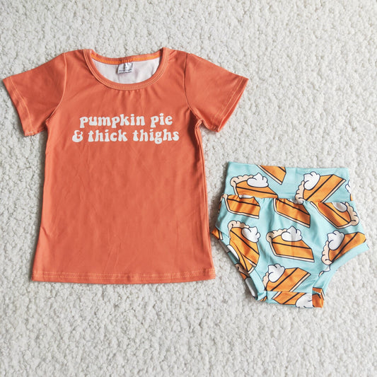 pumpkin pie girls set Bummies