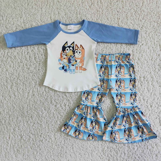 Blue cartoon girl suit