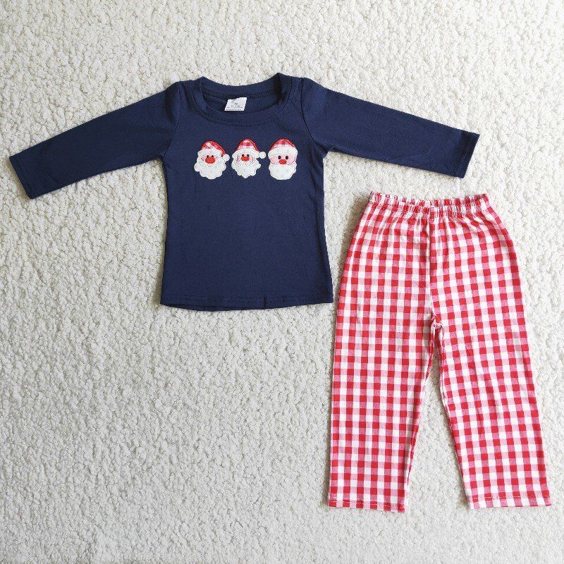 Christmas embroidery suit for boys