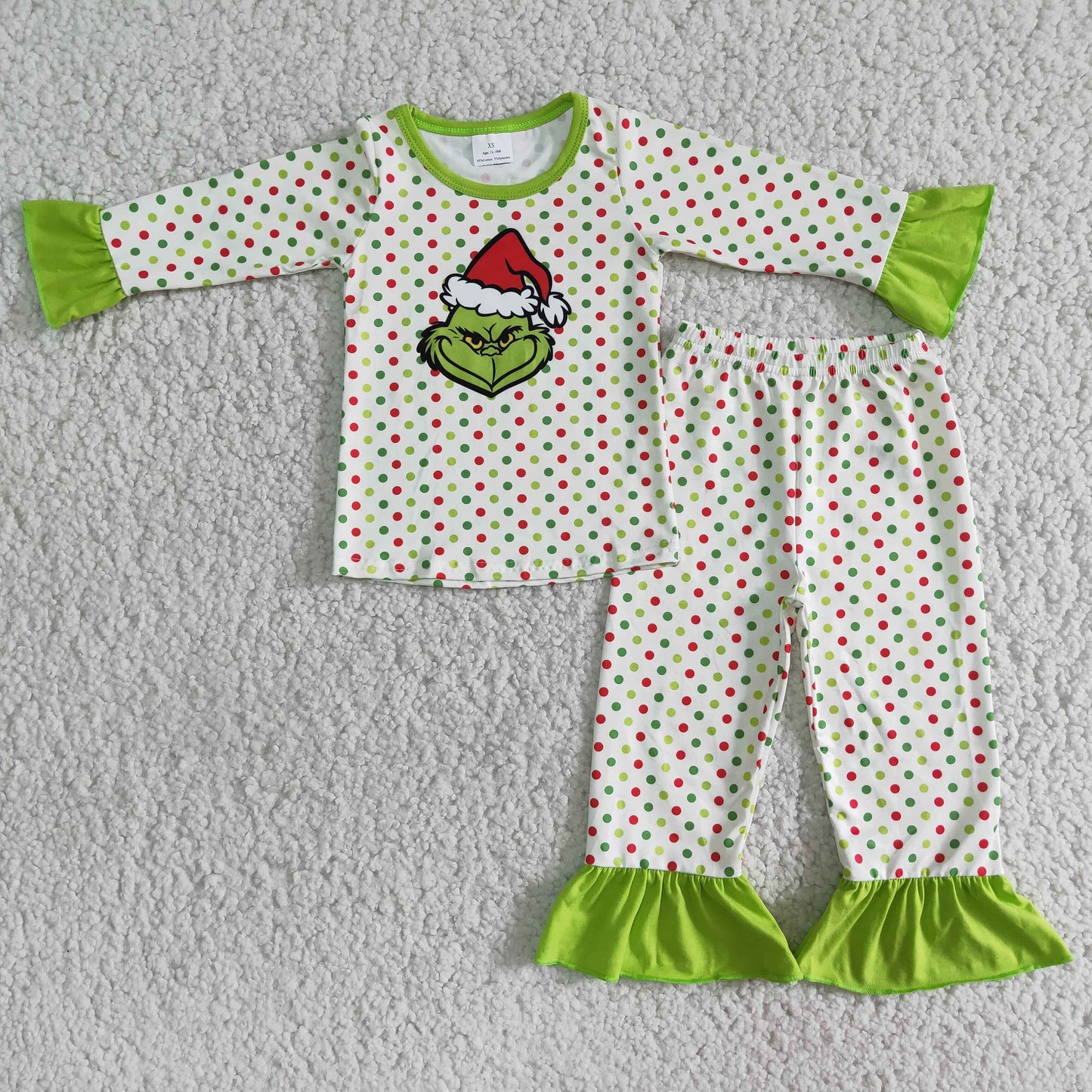 fall outfits green girls pajamas