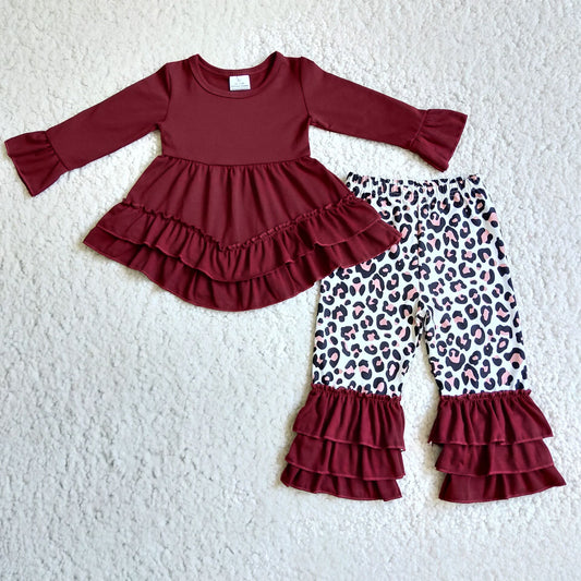 fall outfits Burgundy Leopard Print