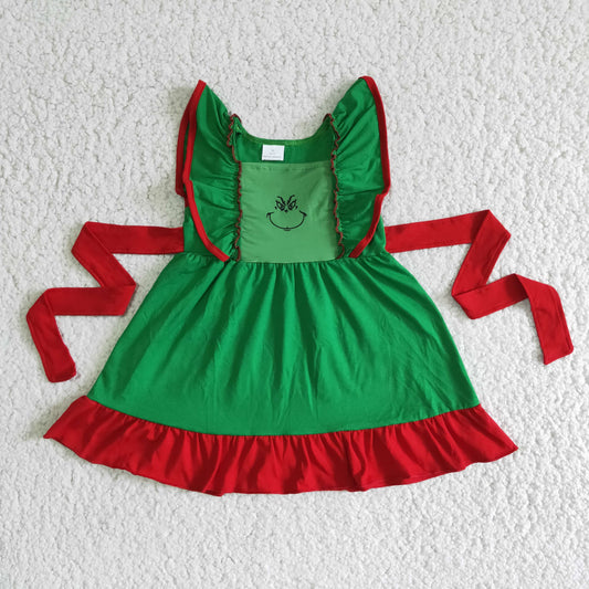 Christmas green  boutique girl skirt