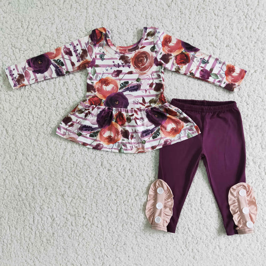 fall outfits Purple flowers