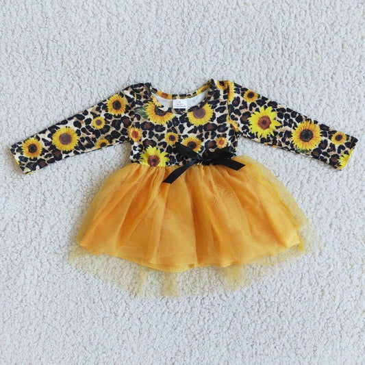 Sunflowers Yellow  girl tutu Dress