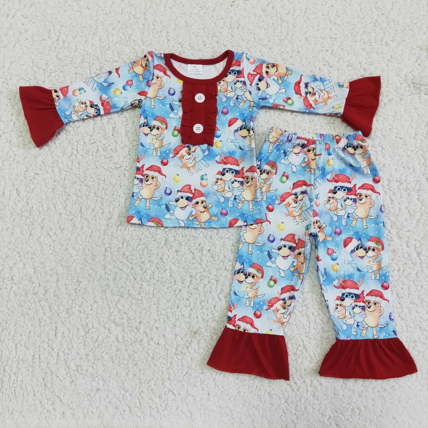 Blue Dog Christmas pajamas