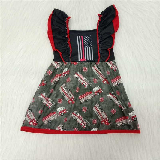 Fire truck girl dress