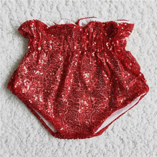 Baby red Sequins Bloomers