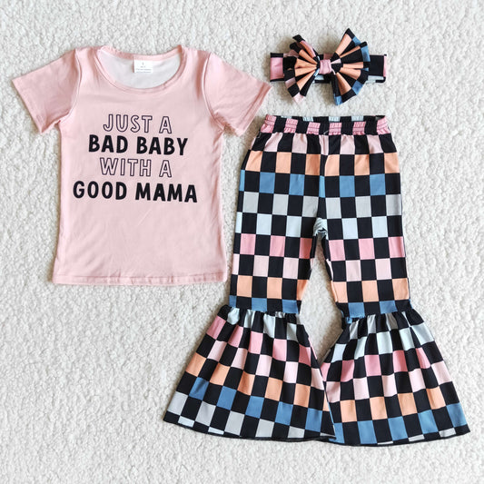 Just a bad baby with a good mama with bow