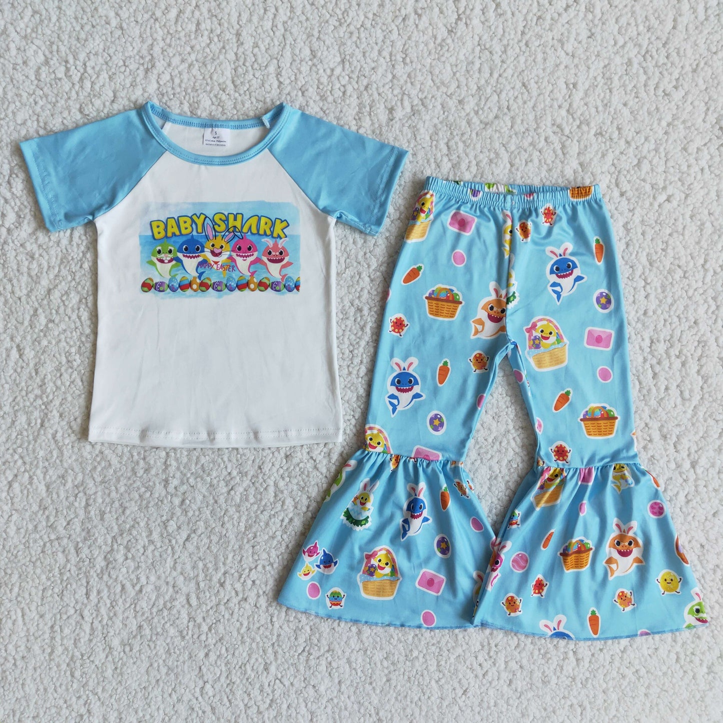 easter set Baby Shark Bell Pants Outfit